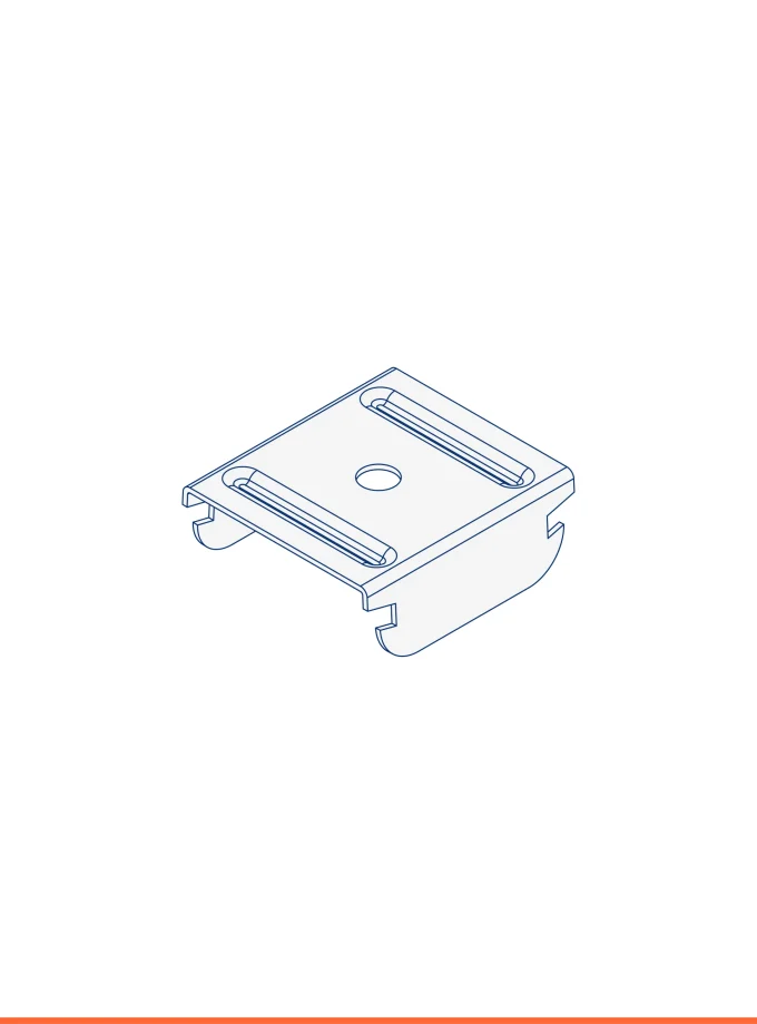 Spacer connector with through hole Ø 7