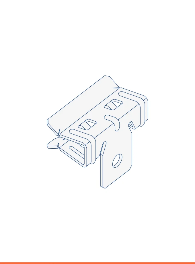 Anchoring clip for beams