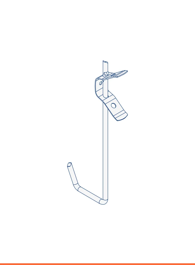 U-shaped hanger with spring EVOLUTION