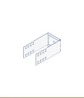 Adjustable bracket with through hole Ø 7 BA-BS (48 mm)