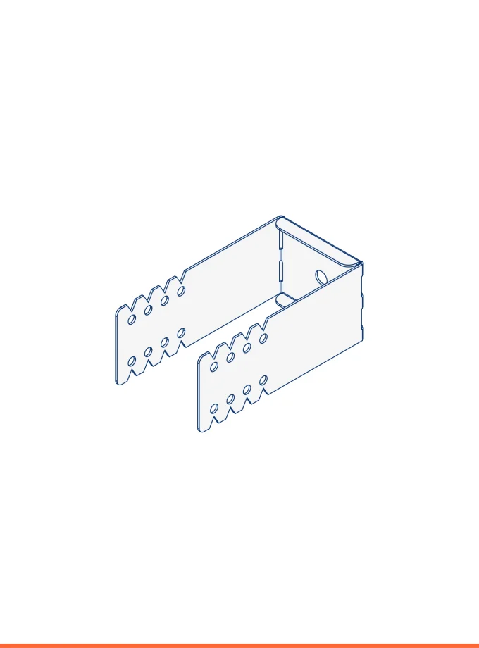 Adjustable bracket with through hole Ø 7 BA-BS (48 mm)