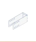 Adjustable bracket with through hole Ø 7 (30 mm)