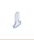 Straight connector with through hole Ø 5 BI-BA