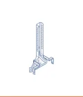 Nonius hanger with side fastening pitch 5 mm