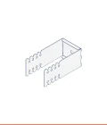 Zinc-magnesium adjustable bracket with through hole Ø 7 (width 48 mm)