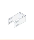 Zinc-magnesium adjustable bracket with through hole Ø 7 (width 48 mm)