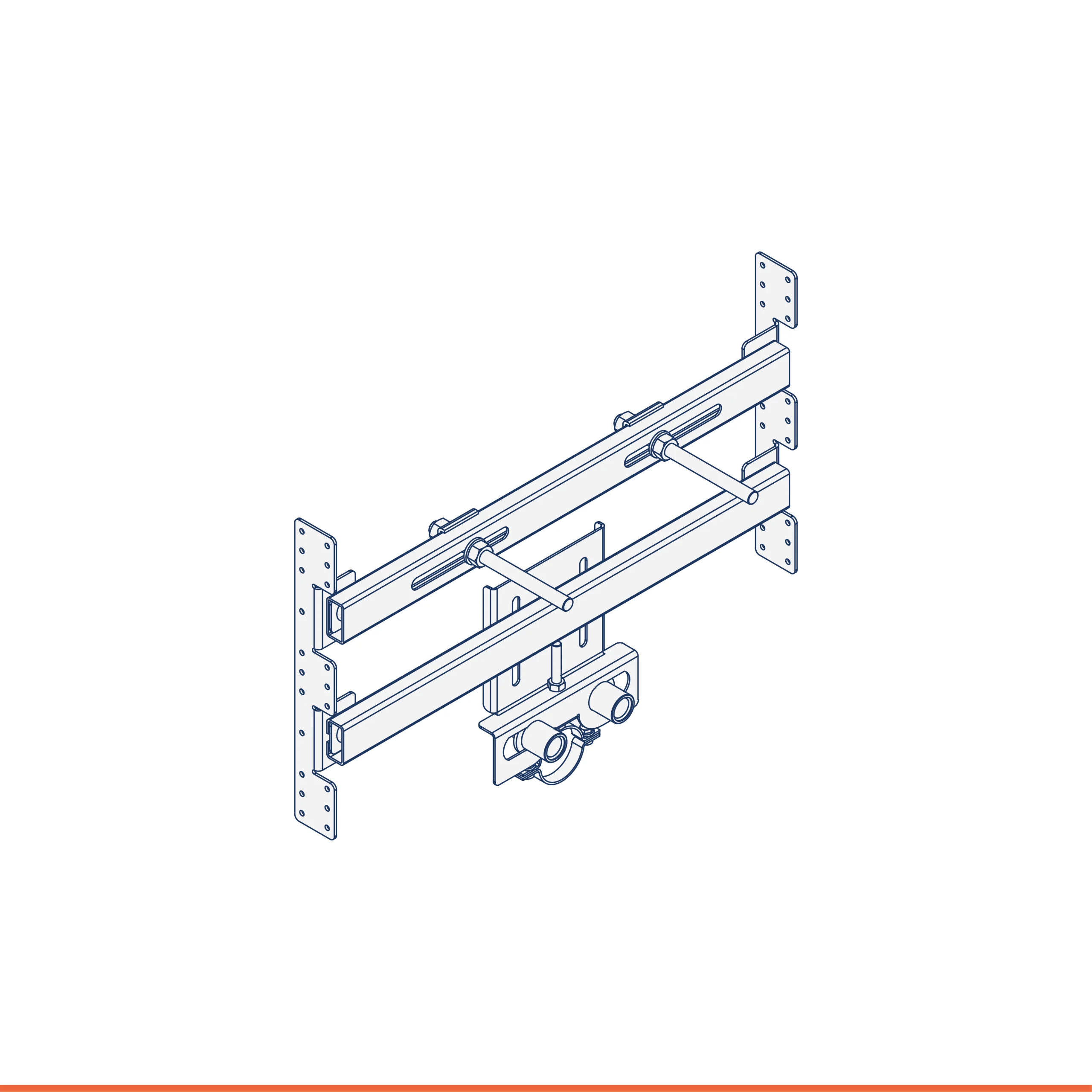 Carrier frame for wall-hung washbasin