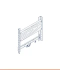 Adjustable carrier frame for wall-hung washbasin (for people with disabilities)