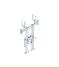 Carrier frame for wall-hung toilet