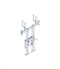 Carrier frame for wall-hung toilet