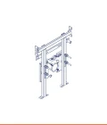 Carrier frame for wall-hung toilet without cistern kit (for people with disabilities)