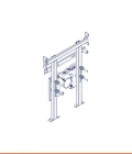 Carrier frame for wall-hung toilet without cistern kit (for people with disabilities)