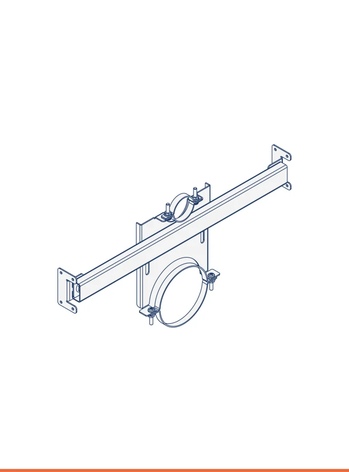 Adjustable floor-mounted wc pipe support frame