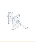 Radiator bracket with selfstabilizing fasteners