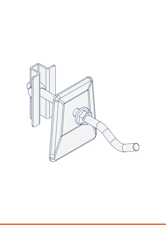 Radiator bracket with selfstabilizing fasteners