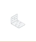 Small L-bracket for C-stud for doors UA