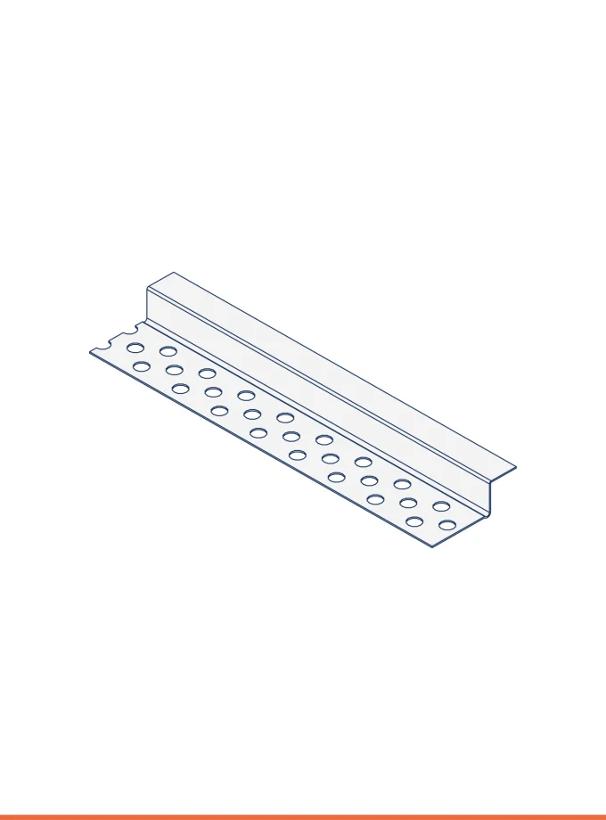 Perimeter shadow bead (w 23,5 mm, h 12 mm, thk 0,5 mm)