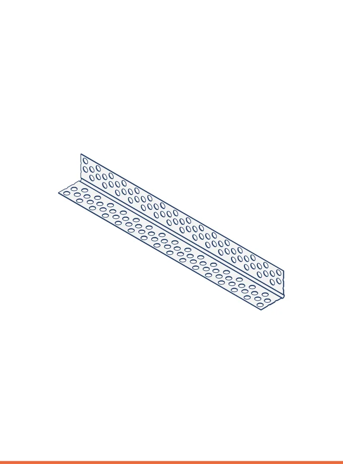 90° corner bead (w 25 mm, h 25 mm)
