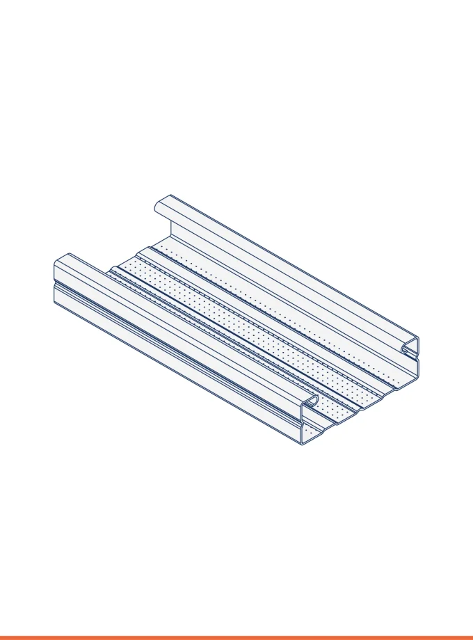 C-stud with rounded edge (48 x 15 mm)