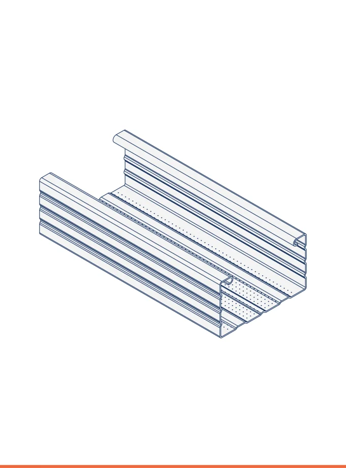 C-stud with rounded edge (48 x 27 mm)