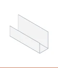 Asymmetric U-track (28 x 48 mm)