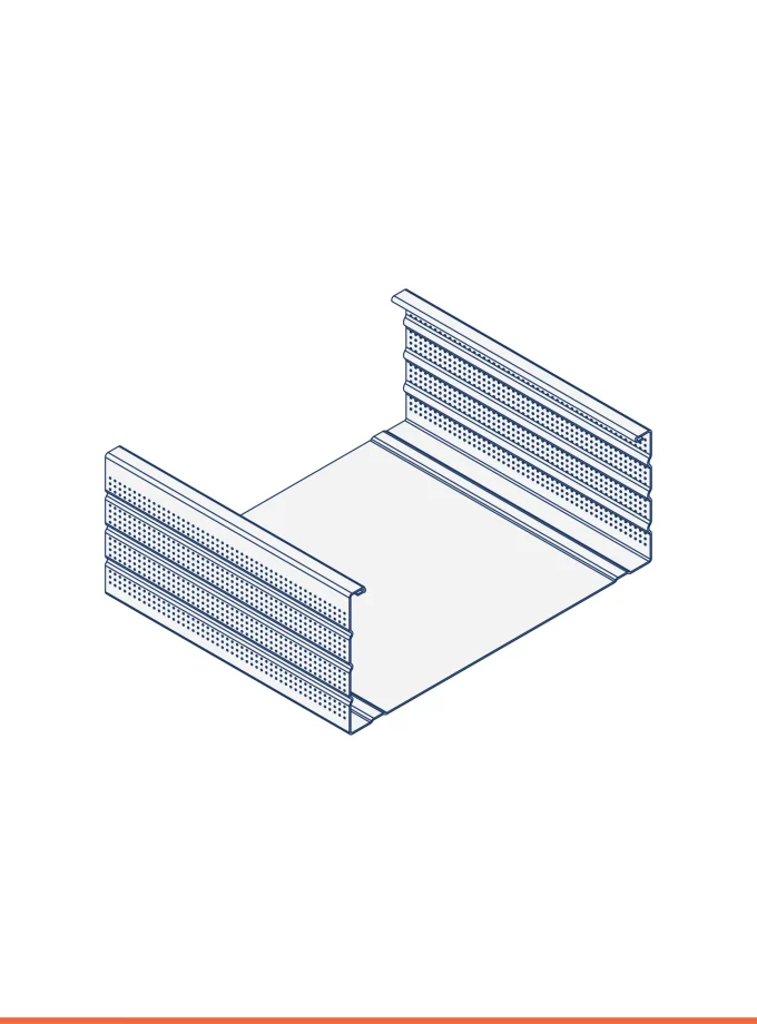 Zinc-magnesium C-stud (124 x 50 mm)