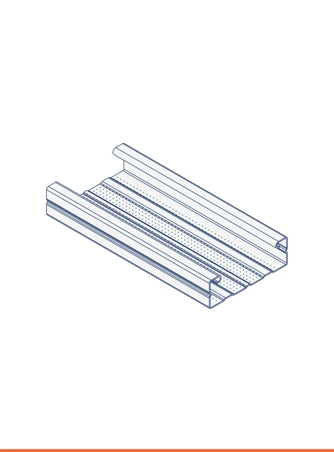 Zinc-magnesium C-stud with rounded edge (48 x 15 mm)