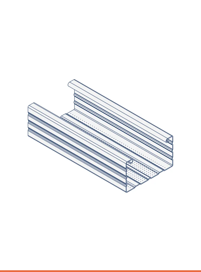 Zinc-magnesium C-stud with rounded edge (48 x 27 mm)