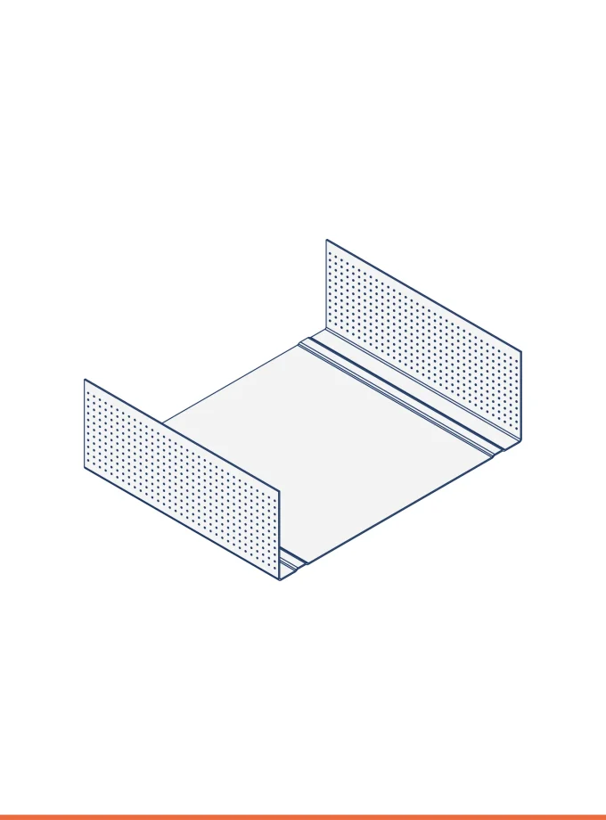 Zinc-magnesium U-track (125 x 40 mm)