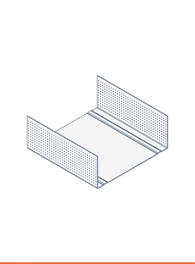 Zinc-magnesium U-track (100 x 40 mm)
