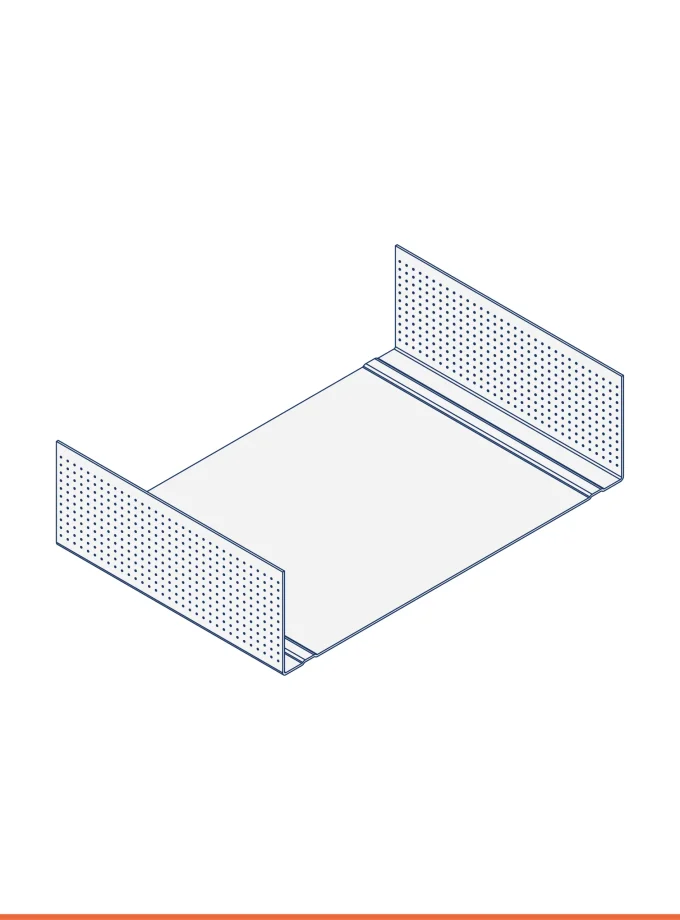 Zinc-magnesium U-track (150 x 40 mm)