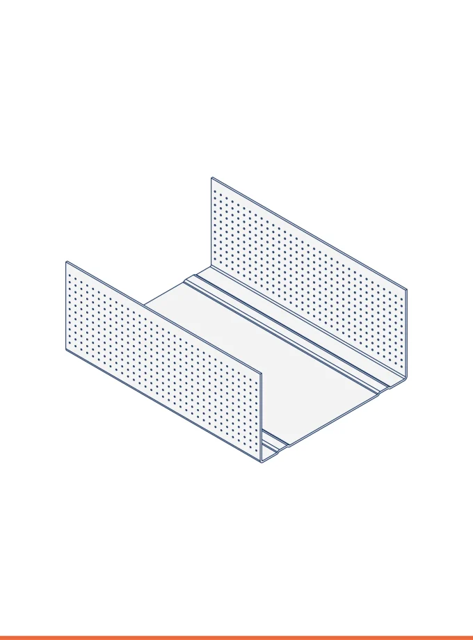 Zinc-magnesium U-track (75 x 40 mm)