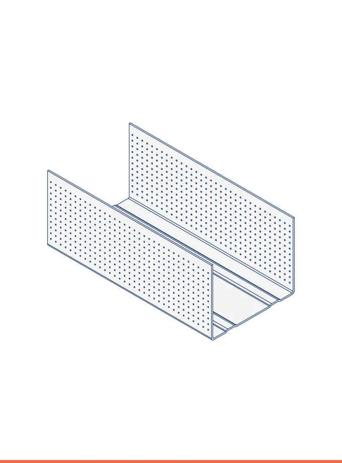 Zinc-magnesium U-track (50 x 40 mm)