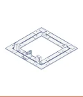 Plasterboard inspection hatch with standard plate, removable panel (individual packaging)