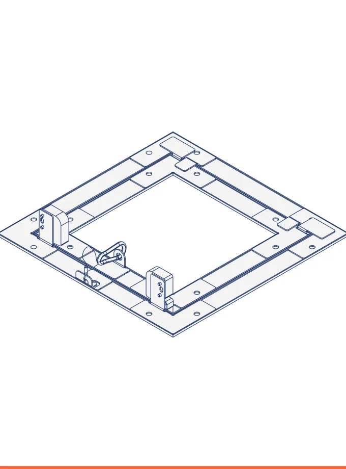 Plasterboard inspection hatch with standard plate, removable panel (individual packaging)