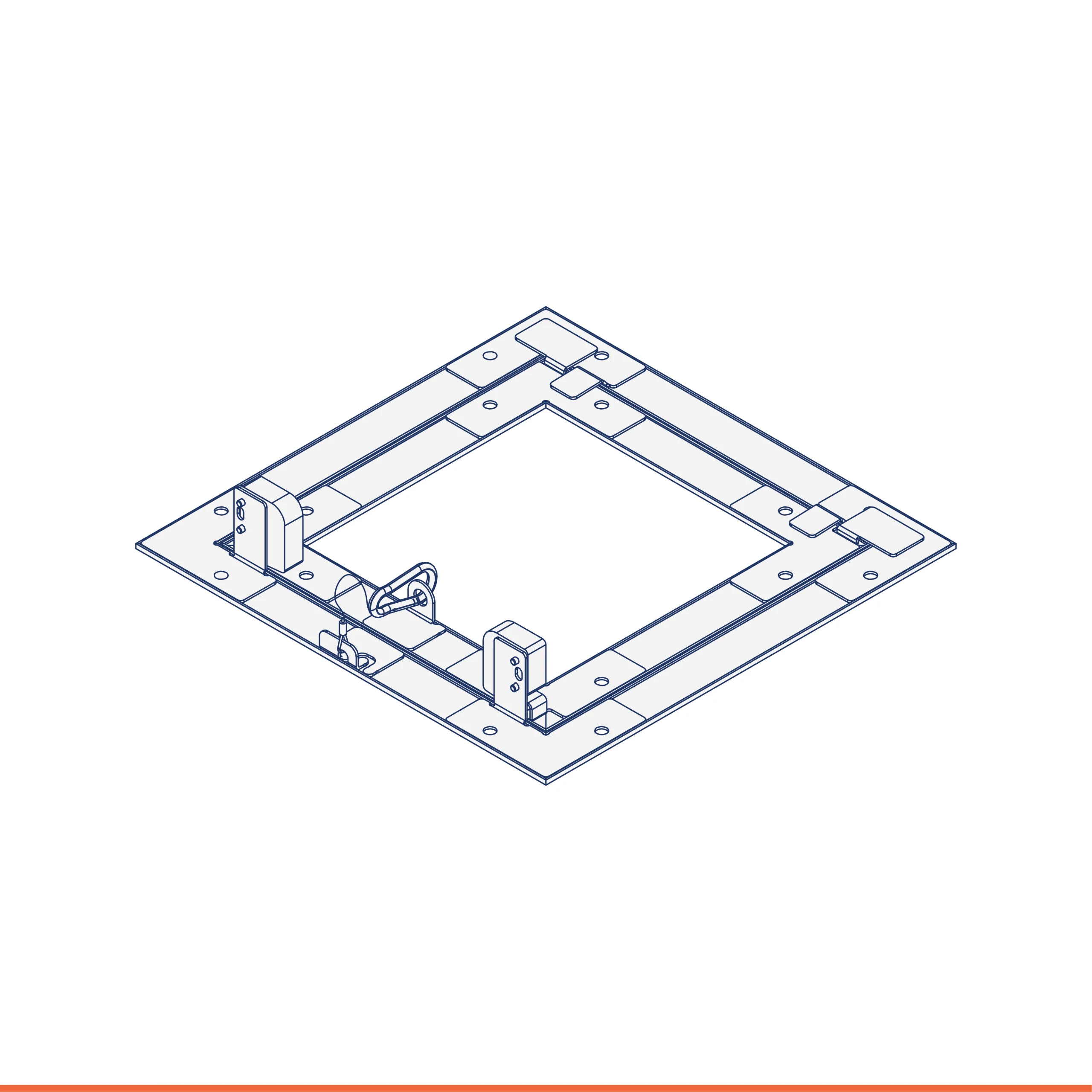 Plasterboard inspection hatch with standard plate, removable panel (individual packaging)