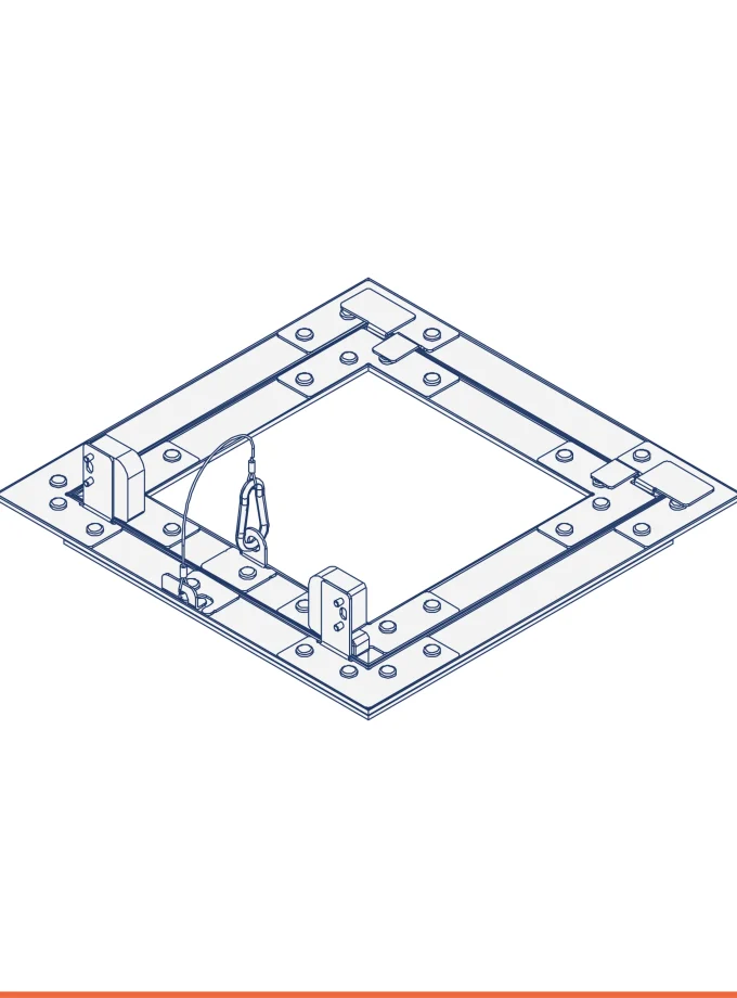 Air Stop plasterboard inspection hatch with hydro-plate, silicone gasket, tilt opening