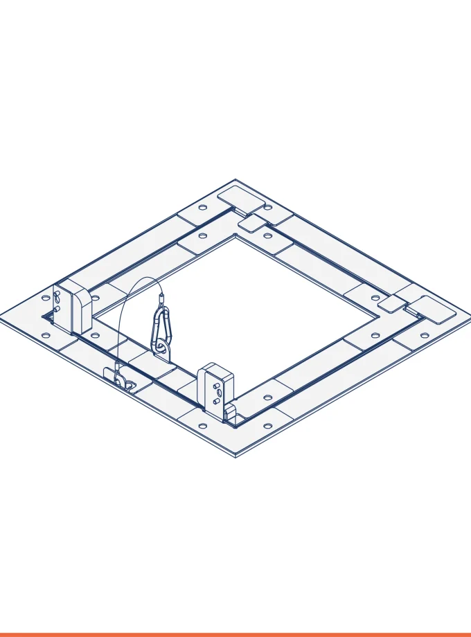 Plasterboard inspection hatch with hydro-plate, tilt opening (individual packaging)