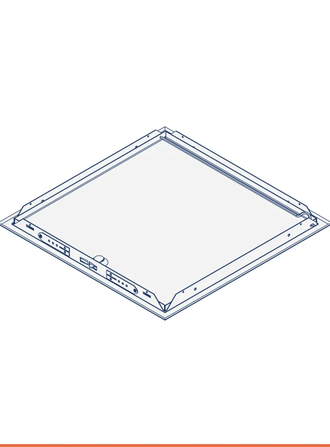 Metal inspection hatch, removable panel