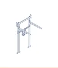 Frame with shelves for supporting freestanding washbasin