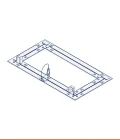 Plasterboard inspection hatch with hydro-plate, tilt opening on the long side