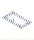 Plasterboard inspection hatch with hydro-plate, tilt opening on the long side