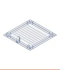 Plasterboard inspection hatch with hydro-plate, ventilation slots (individual packaging)