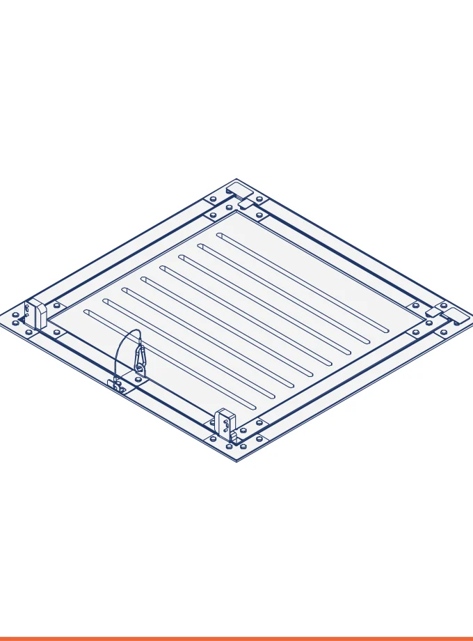 Plasterboard inspection hatch with hydro-plate, ventilation slots (individual packaging)
