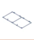 Double-section plasterboard inspection hatch with hydro-plate, parallel rotation system