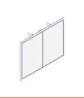 Plasterboard inspection hatch with hydro-plate, fixed double leaf door